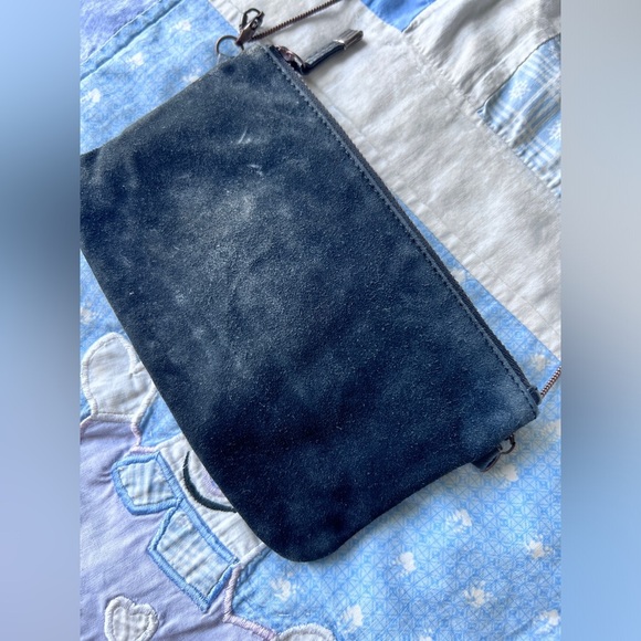 Silence & Noise Urban Outfitters Black Leather Suede Mini Crossbody Bag - Picture 6 of 14